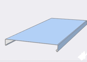 Mauerabdeckung aus Aluminium – Querschnitt